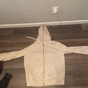 Cream Zip Up